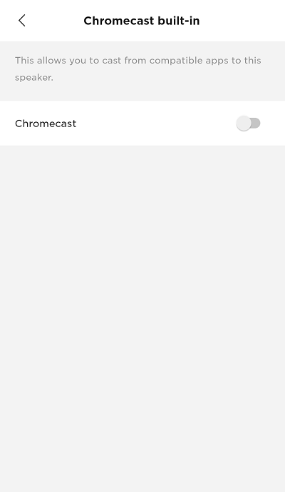 Chromecast disabled