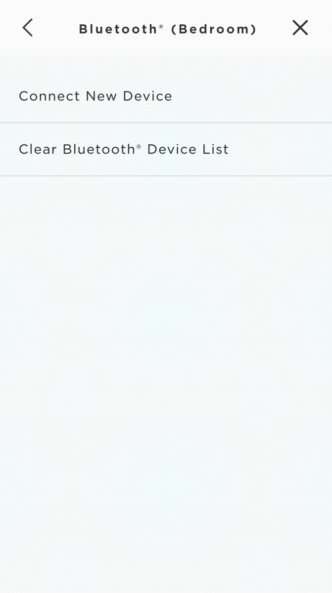 SoundTouch app screen showing bluetooth screen